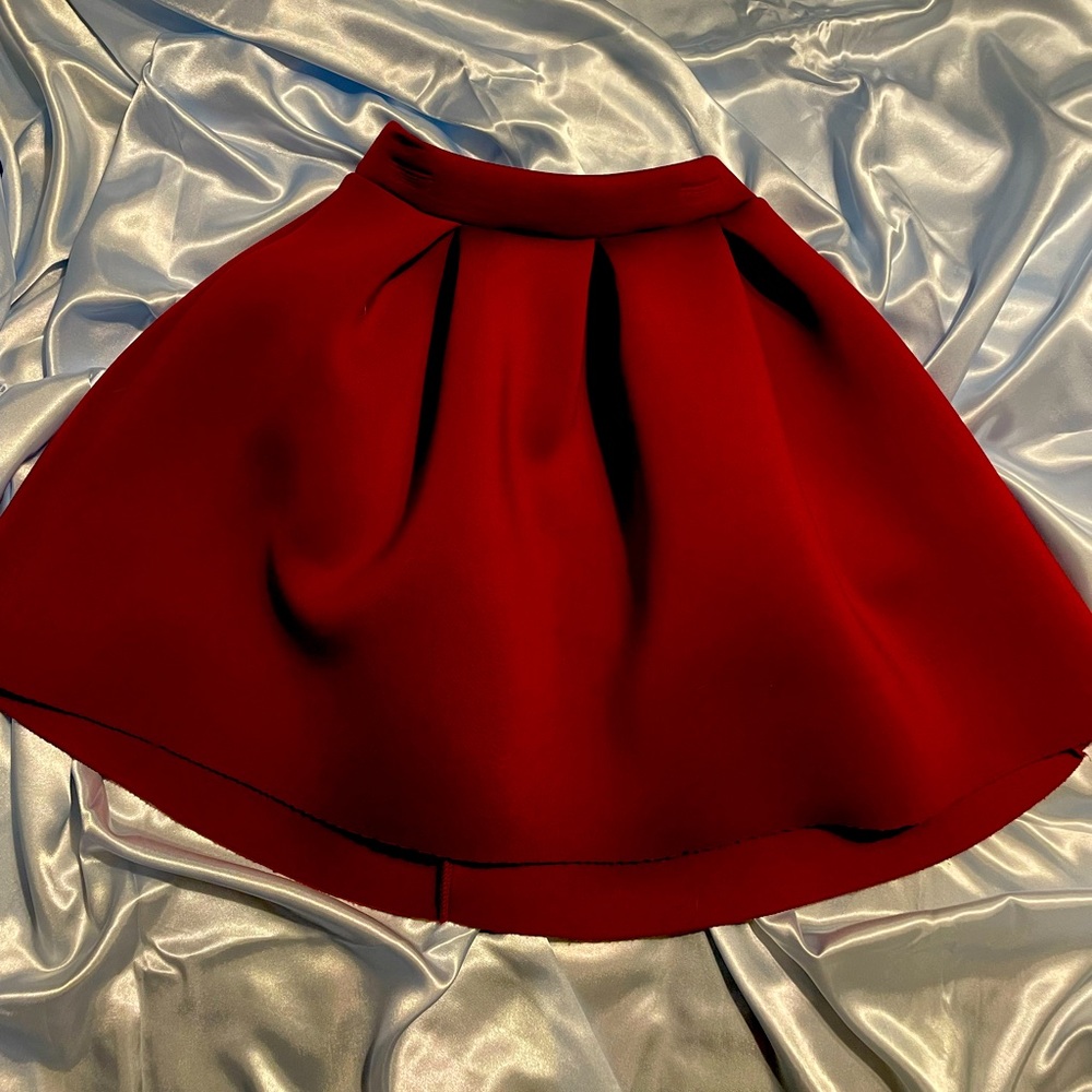 Maroon circle skirt